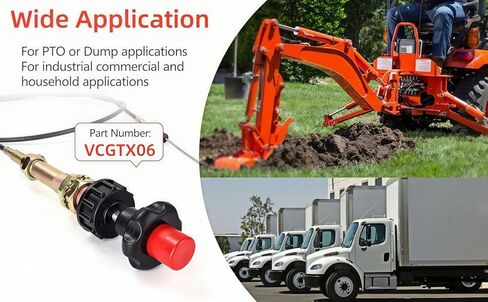 JOLINO 6FT VCGTX6 Vernier Adjustable Lock Cable, Heavy Duty Locking Hand Throttle Control Cable with Vernier Adjustable Mechanism for Industrial Commercial PTO Dump Control Cable in Kuwait