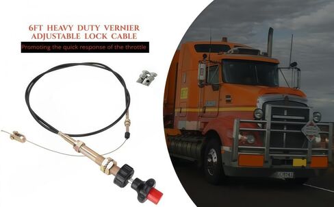 JOLINO 6FT VCGTX6 Vernier Adjustable Lock Cable, Heavy Duty Locking Hand Throttle Control Cable with Vernier Adjustable Mechanism for Industrial Commercial PTO Dump Control Cable in Kuwait