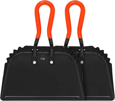 (2PK) مقالي غبار معدنية شديدة التحمل، مجرفة خارجية مقاس 30.48 سم مع مقبض مطاطي محمول، مجرفة كبيرة واسعة للاستخدام التجاري في متجر المرآب in Kuwait