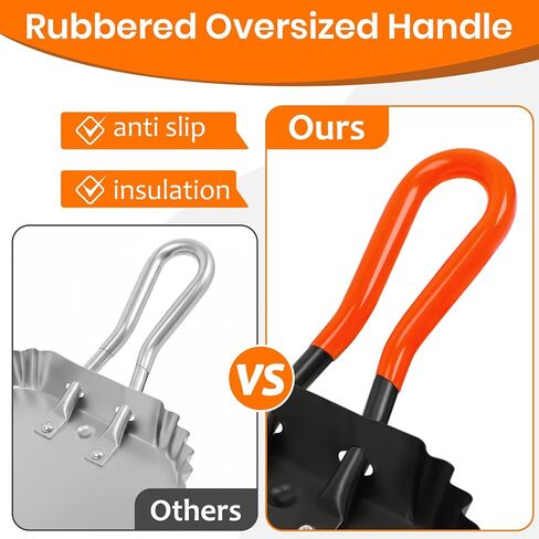 (2PK) مقالي غبار معدنية شديدة التحمل، مجرفة خارجية مقاس 30.48 سم مع مقبض مطاطي محمول، مجرفة كبيرة واسعة للاستخدام التجاري في متجر المرآب in Kuwait