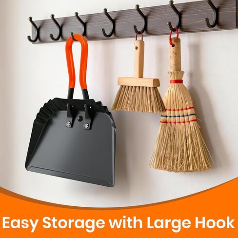 (2PK) مقالي غبار معدنية شديدة التحمل، مجرفة خارجية مقاس 30.48 سم مع مقبض مطاطي محمول، مجرفة كبيرة واسعة للاستخدام التجاري في متجر المرآب in Kuwait