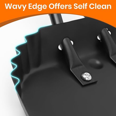 (2PK) مقالي غبار معدنية شديدة التحمل، مجرفة خارجية مقاس 30.48 سم مع مقبض مطاطي محمول، مجرفة كبيرة واسعة للاستخدام التجاري في متجر المرآب in Kuwait