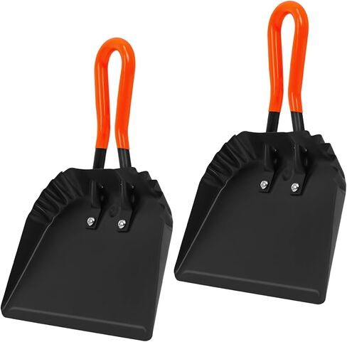 (2PK) مقالي غبار معدنية شديدة التحمل، مجرفة خارجية مقاس 30.48 سم مع مقبض مطاطي محمول، مجرفة كبيرة واسعة للاستخدام التجاري في متجر المرآب in Kuwait