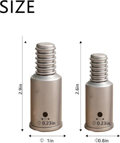 Broom Handle Threaded End Replacement for Extension Poles 1 Inch and 3/4 Inch Threaded Tips for Repairing and Connecting Compatible with Most Standard Broom Extension Poles in Kuwait