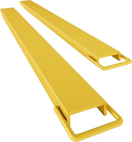 84" Pallet Forklift Extensions (1 Pair), Heavy-Duty 4.5" Wide Steel Fork Extension, Compatible with Forklifts Lift Truck Loaders, Yellow in Saudi Arabia