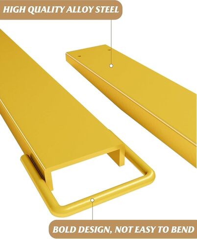 84" Pallet Forklift Extensions (1 Pair), Heavy-Duty 4.5" Wide Steel Fork Extension, Compatible with Forklifts Lift Truck Loaders, Yellow in Saudi Arabia