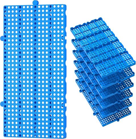 6 Packs Lightweight Plastic Pallets for Basement Storage, 23.6 x 11.8 x 1.18 Small Stage Platform for Garage, Basement, Attic Flooring in Saudi Arabia