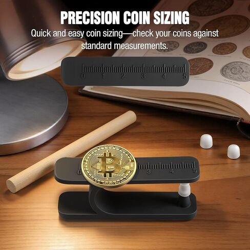 Portable Coin Ping Tester for Authenticity Check – Clear Sound & Size Comparison Tool, Easy to Use, Black in Kuwait