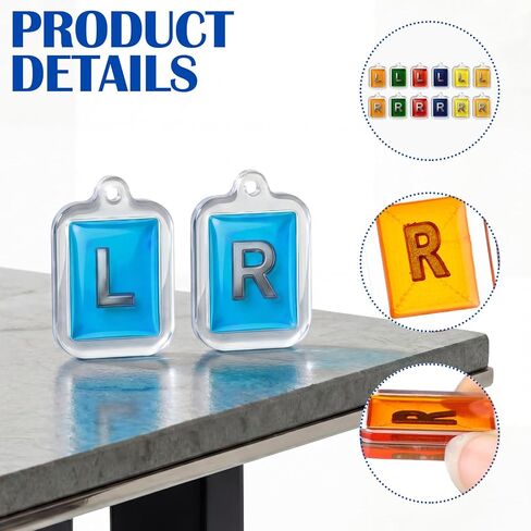 12 Pcs X-Ray Markers with Lead L & R Letters X-ray Markers in Radiology Small Rectangle Generic Marker for Radiology Nurses Doctors Orthopedic Student Teachers Gifts in Kuwait