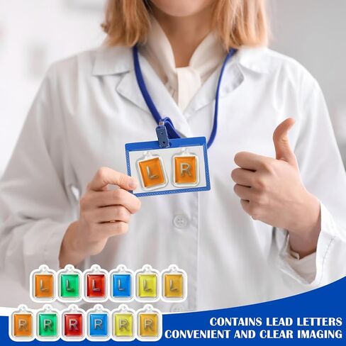 12 Pcs X-Ray Markers with Lead L & R Letters X-ray Markers in Radiology Small Rectangle Generic Marker for Radiology Nurses Doctors Orthopedic Student Teachers Gifts in Kuwait