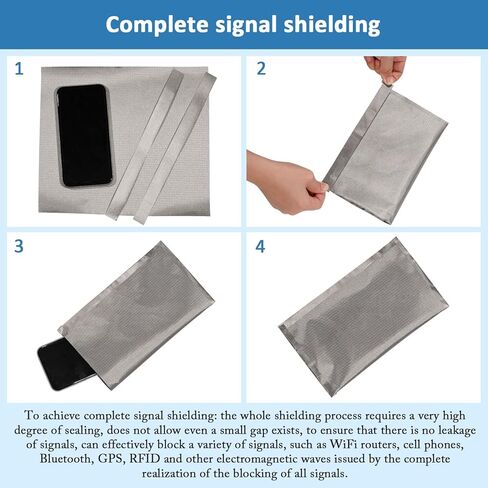 Faraday Fabric 43" x 43"+ 79"L Tape, Military Grade Faraday Cloth for Shielding RFID, EMP, EMF, EMI, 5G, WiFi, Bluetooth, GPS, Signal Leakage Prevention in Kuwait
