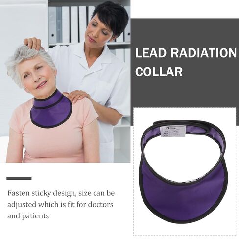 VILLCASE Thyroid Shield Collar Cover, Xray Protector Thyroid Shield Cover Protector Radia-Tion Protection Collar Hospital Supplies Rubber Cap, Lightweight in Kuwait