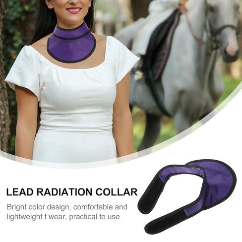 VILLCASE Thyroid Shield Collar Cover, Xray Protector Thyroid Shield Cover Protector Radia-Tion Protection Collar Hospital Supplies Rubber Cap, Lightweight in Kuwait