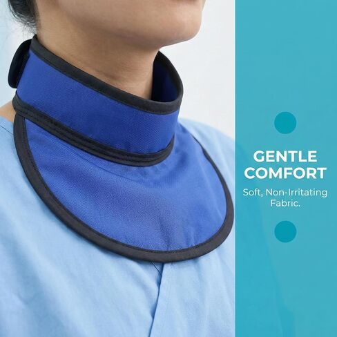 VILLCASE Thyroid Shield Collar, 0.35mm PB Lightweight Thyroid Shield, Adjustable Lead Equivalent Neck Guard for Dental and Lab Environments (Blue) in Saudi Arabia