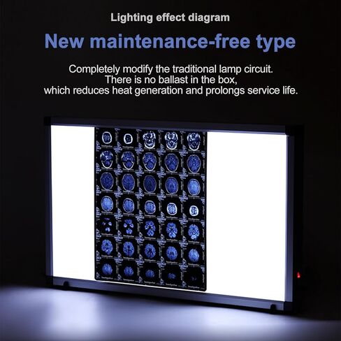 صندوق إضاءة LED بالأشعة السينية، سطوع قابل للتعديل، عارض خالٍ من الوميض للعيادات الطبية والمستشفيات، إطار متين من الأكريليك والألومنيوم، معدات مختبر مقاس 33 × 19 بوصة in Kuwait