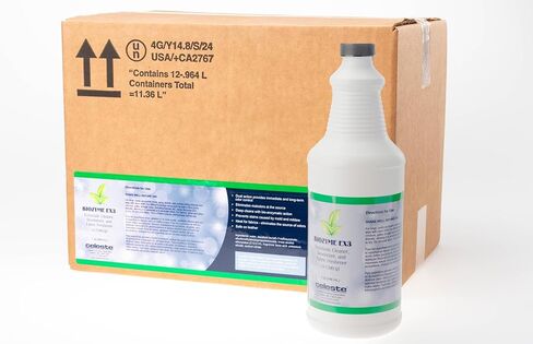 Celeste Biozyme EX3 LS-7200 Bio-Enzymatic Cleaner & Deodorizer (Case of 12 Quarts) | Digests Vomit, Urine & Organic Odors | NSF Certified & Hypoallergenic | For Aircraft & Transit Fabrics in Saudi Arabia