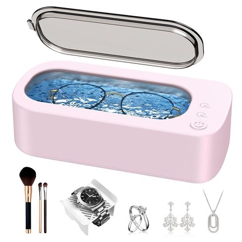 Ultrasonic Jewelry Cleaner Machine: 48KHz Ultra Sonic Cleaner for Jewelry,Eyeglass,Rings,Watch Band,Dentures,with Dual Cleaning Modes,350ML 304 Stainless Steel Tank,Gift for Wife,Mom,Daughter in Kuwait