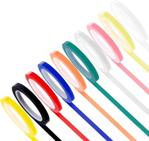 10 Rolls Autoclave Tape - 0.24 Inch Width, 216.5 Inch Length, 10 Colors - Easy to Use in Saudi Arabia