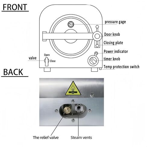 14L Steam Autoclave sterilizers Medical, 900W High-Pressure autocalve Machine, 3.7 Gallon Dental Sterilizer Machine for Tools, Lab Autoclaves with 3 Trays for Esthetician in Saudi Arabia