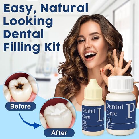 Zinc Oxide Eugenol Dental Cement Tooth Repair kit for Broken Teeth, Temporary Filling for Crowns, Tooth Filler, Cavity Filler for Teeth in Kuwait