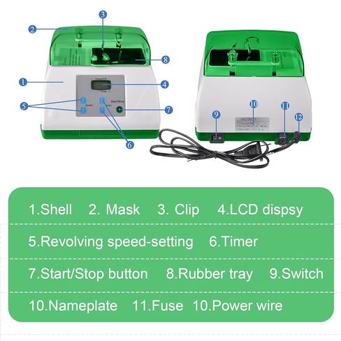 REEHUT Dental LCD Digital Amalgamator Amalgam Mixer Capsule Mixers Lab Equipment HL-AH G8 Green in Kuwait