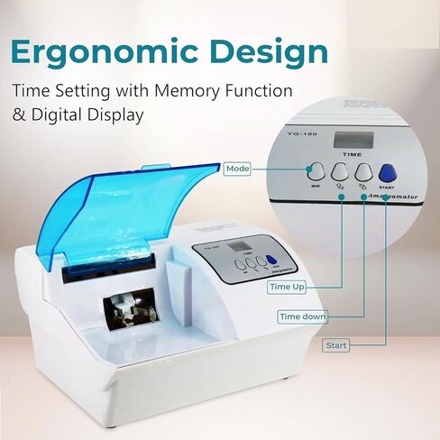 Professional Digital Dental Amalgamator for Amalgam and GIC, White, LCD Display, Strong Mixing Power, Restorative Materials Blending Machine in Kuwait