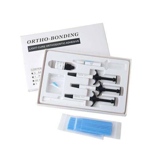 1Pack Orthodontic Light-Cured Adhesive, Adhesive x3, Primer x1, Brushes x40, Etching Agent x1 (1) in Saudi Arabia
