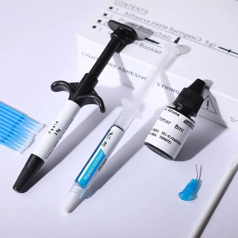 1Pack Orthodontic Light-Cured Adhesive, Adhesive x3, Primer x1, Brushes x40, Etching Agent x1 (1) in Saudi Arabia