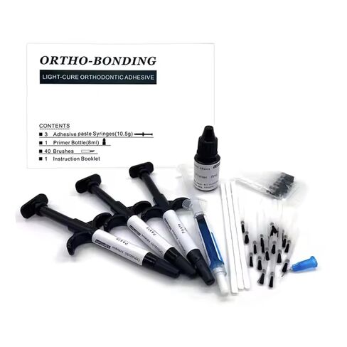 1Pack Orthodontic Light-Cured Adhesive, Adhesive x3, Primer x1, Brushes x40, Etching Agent x1 (1) in Saudi Arabia