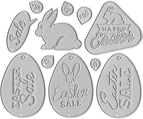 Easter Bunny Cutting Dies for Card Making and Photo Album Decorations, Easter Words Die Cuts Rabbits Frame Dies Stencils Embossing Template for DIY Scrapbooking Craft in Saudi Arabia