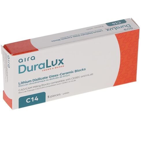 Aira 600139 DuraLux IPS e.max نوع كتل CAD inLab HT BL4 C14 5/Pk in Kuwait