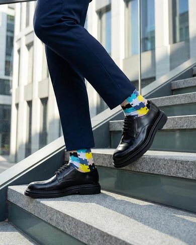 جوارب GoWith الرجالية، رايون مصنوعة من الخيزران الناعم والمريح وخفيف الوزن، جوارب رفيعة قابلة للتنفس، صندوق هدايا in Kuwait