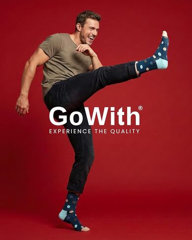 جوارب GoWith الرجالية، رايون مصنوعة من الخيزران الناعم والمريح وخفيف الوزن، جوارب رفيعة قابلة للتنفس، صندوق هدايا in Kuwait