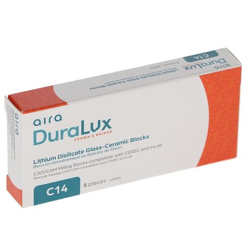 Aira 600145 DuraLux IPS e.max نوع كتل CAD inLab MT BL3 C14 5/Pk in Kuwait