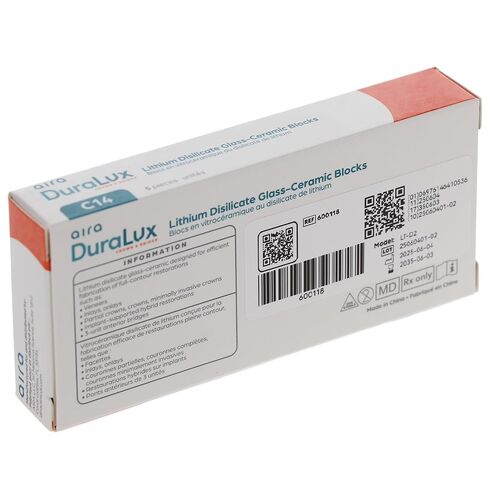 Aira 600118 DuraLux IPS e.max Type Blocks CAD inLab LT D2 C14 5/Pk in Kuwait