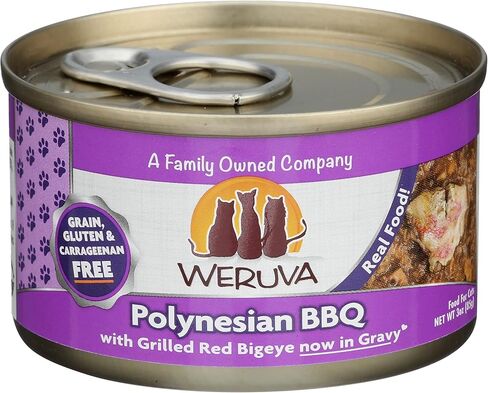 Weruva Classic Cat Food, Polynesian BBQ with Grilled Red Bigeye in Gravy, 3oz Can (Pack of 24) in Kuwait