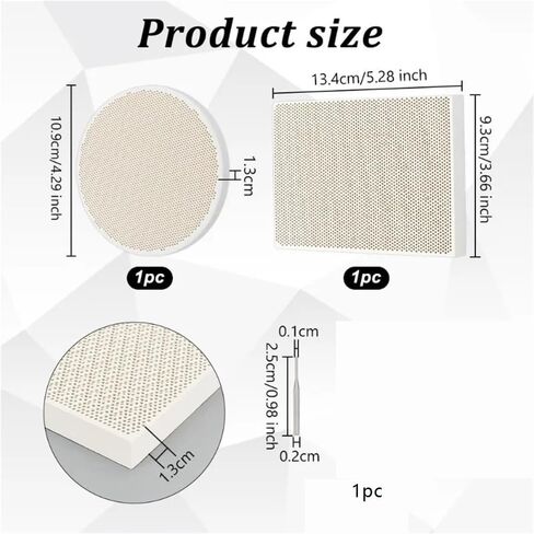 ألواح لحام سيراميك على شكل قرص العسل، مجموعة من قطعتين من ألواح لحام سيراميك على شكل قرص العسل مع إبرة من الفولاذ المقاوم للصدأ لصنع المجوهرات والمشروعات اليدوية in Kuwait