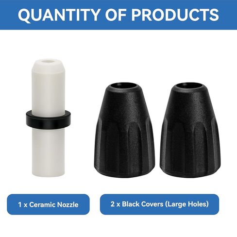 Sandblasting Nozzle Accessory Packet for AS118 Sandblaster Gun Kit Compatible with LE LEMATEC, Sandblaster Parts Includes 1 Ceramic Nozzle, 2 Dust Covers in Kuwait