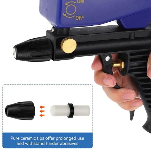 Sandblasting Nozzle Accessory Packet for AS118 Sandblaster Gun Kit Compatible with LE LEMATEC, Sandblaster Parts Includes 1 Ceramic Nozzle, 2 Dust Covers in Kuwait