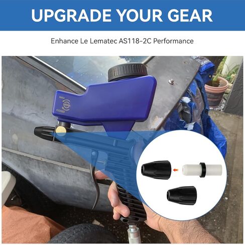 Sandblasting Nozzle Accessory Packet for AS118 Sandblaster Gun Kit Compatible with LE LEMATEC, Sandblaster Parts Includes 1 Ceramic Nozzle, 2 Dust Covers in Kuwait