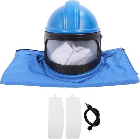 Sandblasting Helmet with Air Supply Sandblaster, Air Supplied Safety Sandblast Hood Protector, for Spraying, Large Cutting, Crushing, Sand Blasting, Coating, Engineering, Washing in Saudi Arabia