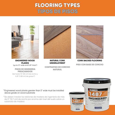 Roberts 1487 Engineered+ Wood Flooring Adhesive for Engineered Wood Planks and Parquet Flooring - 1 Gal. (3.78 L) in Saudi Arabia