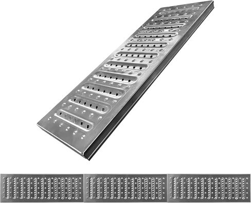 304 شبكة تصريف من الفولاذ المقاوم للصدأ مقاس 22.8 × 7.9 × 1 بوصة، 3 عبوات طول 68.5 بوصة أغطية تصريف خندق معدنية خارجية، شبكات تصريف المجاري الخارجية للفناء والرصيف والمنتزه والحديقة والمول وخط السياج in Kuwait