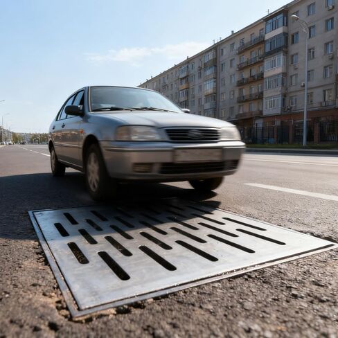 Large Size Outdoor Drain Cover,Drainage Grate,Trench Grating,Gully Grating,Sidewalk Drain,Floor Drain,3mm Thick Stainless Steel Drain Grate,Driveway Ddrain Grates，Size 16"X16"(Large) in Kuwait