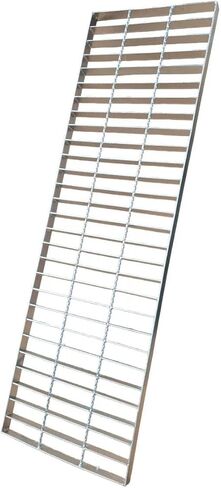 شبكة تصريف فولاذية مجلفنة مقاس 40 × 12 بوصة، غطاء قناة درب شديد التحمل من الفئة B بوزن 28100 رطل، شبكة تصريف خندق خارجية، غطاء مجاري معدني مستطيل فضي للمرآب (39.4 × 11.8) in Kuwait