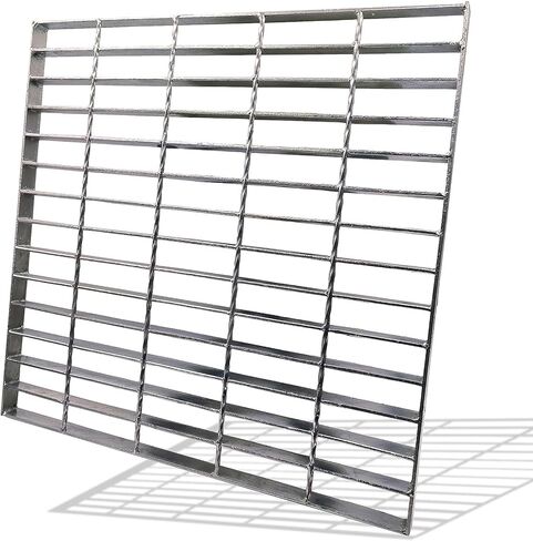 شبكة تصريف فولاذية مجلفنة مقاس 40 × 12 بوصة، غطاء قناة درب شديد التحمل من الفئة B بوزن 28100 رطل، شبكة تصريف خندق خارجية، غطاء مجاري معدني مستطيل فضي للمرآب (39.4 × 11.8) in Kuwait