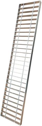 شبكة تصريف فولاذية مجلفنة مقاس 40 × 12 بوصة، غطاء قناة درب شديد التحمل من الفئة B بوزن 28100 رطل، شبكة تصريف خندق خارجية، غطاء مجاري معدني مستطيل فضي للمرآب (39.4 × 11.8) in Kuwait
