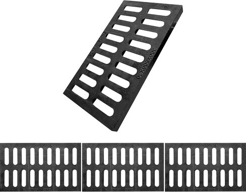 B125 Ductile Iron Driveway Channel Drain Grate-20x10 in. Metal Trench Drain Grates,3 Pack Garage Length,Heavy Duty Channel Drainage Grates for Garage,Factory,Parking Lot,Commercial Zone in Saudi Arabia