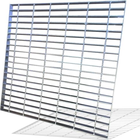 شبكة تصريف فولاذية مجلفنة مقاس 40 × 12 بوصة، غطاء قناة درب شديد التحمل من الفئة B بوزن 28100 رطل، شبكة تصريف خندق خارجية، غطاء مجاري معدني مستطيل فضي للمرآب (39.4 × 11.8) in Kuwait