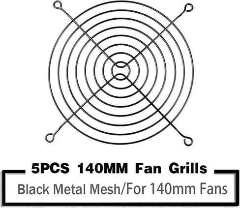 مروحة تبريد شواية معدنية للأصابع 5 قطع 140 ملم مروحة شوايات 140x140 متر شبكة معدنية حامي الاصبع in Kuwait